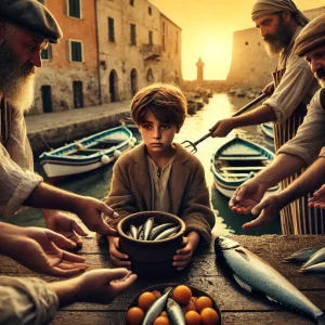 Pescatore il figlio e il cacciucco